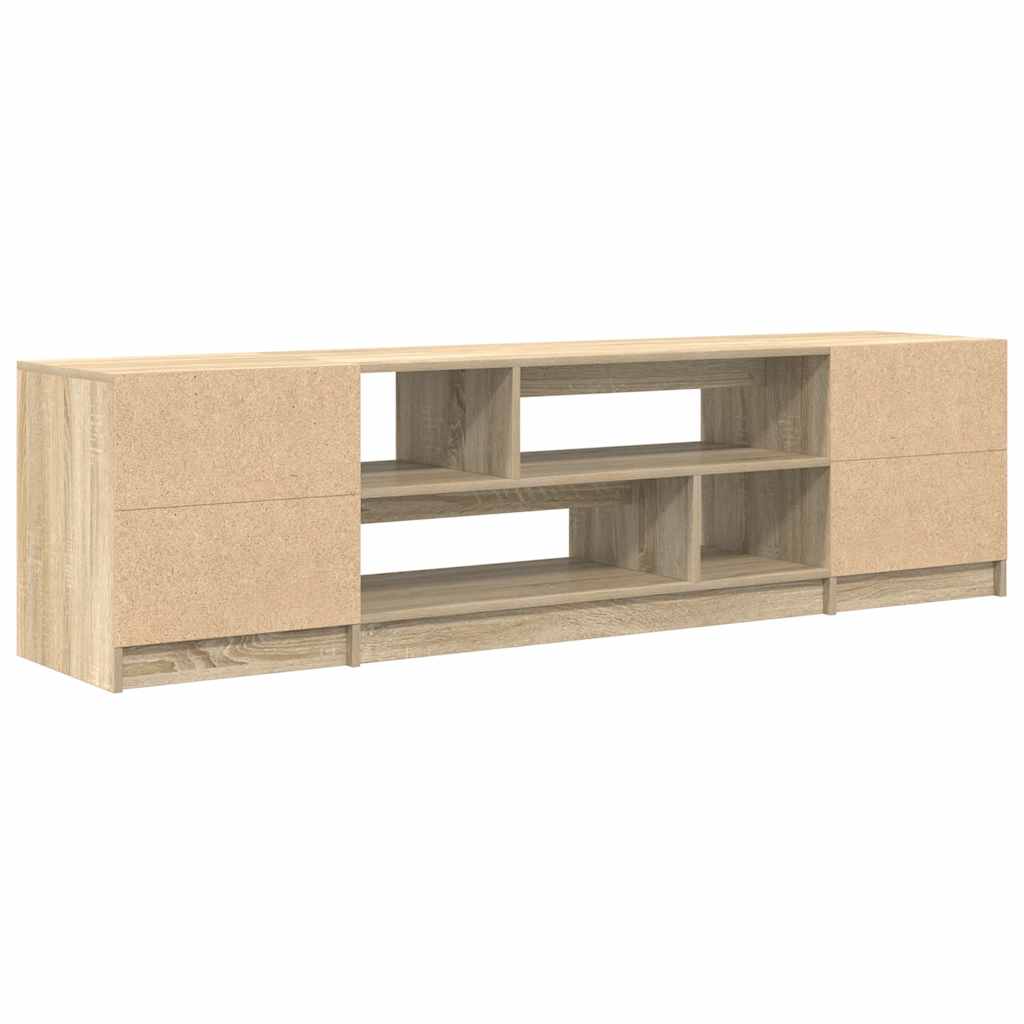 Tv-meubel 188,5x41x50 cm spaanplaat sonoma eikenkleurig is nu te koop bij PeponiXL, paradijselijk wonen!