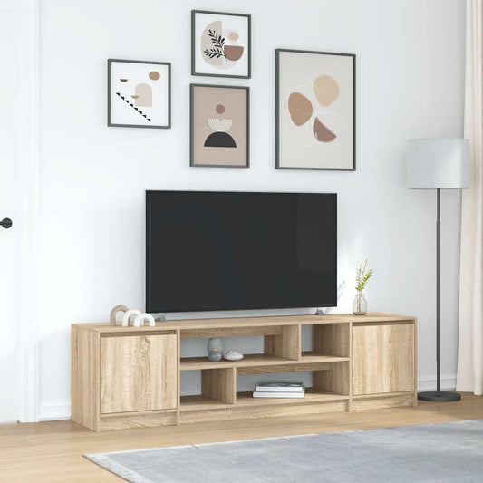 Tv-meubel 188,5x41x50 cm spaanplaat sonoma eikenkleurig is nu te koop bij PeponiXL, paradijselijk wonen!