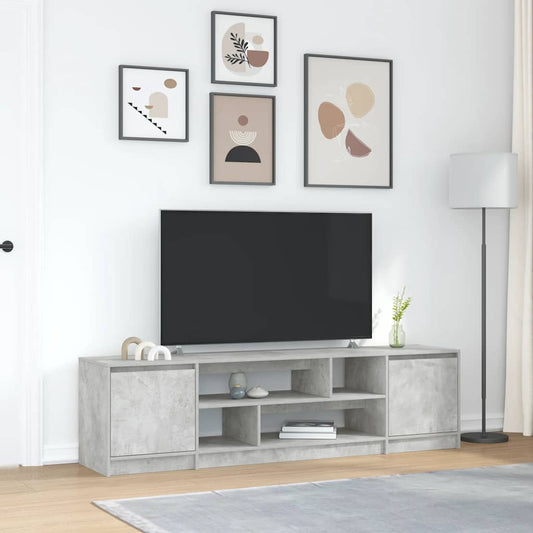 Tv-meubel 188,5x41x50 cm spaanplaat betongrijs is nu te koop bij PeponiXL, paradijselijk wonen!