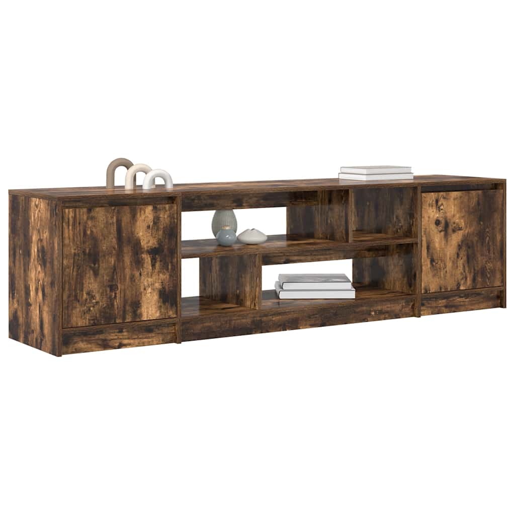 Tv-meubel 188,5x41x50 cm spaanplaat gerookt eikenkleurig is nu te koop bij PeponiXL, paradijselijk wonen!