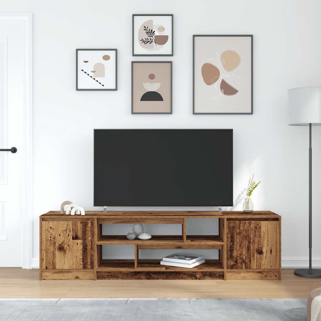Tv-meubel 188,5x41x50 cm bewerkt hout oud hout is nu te koop bij PeponiXL, paradijselijk wonen!