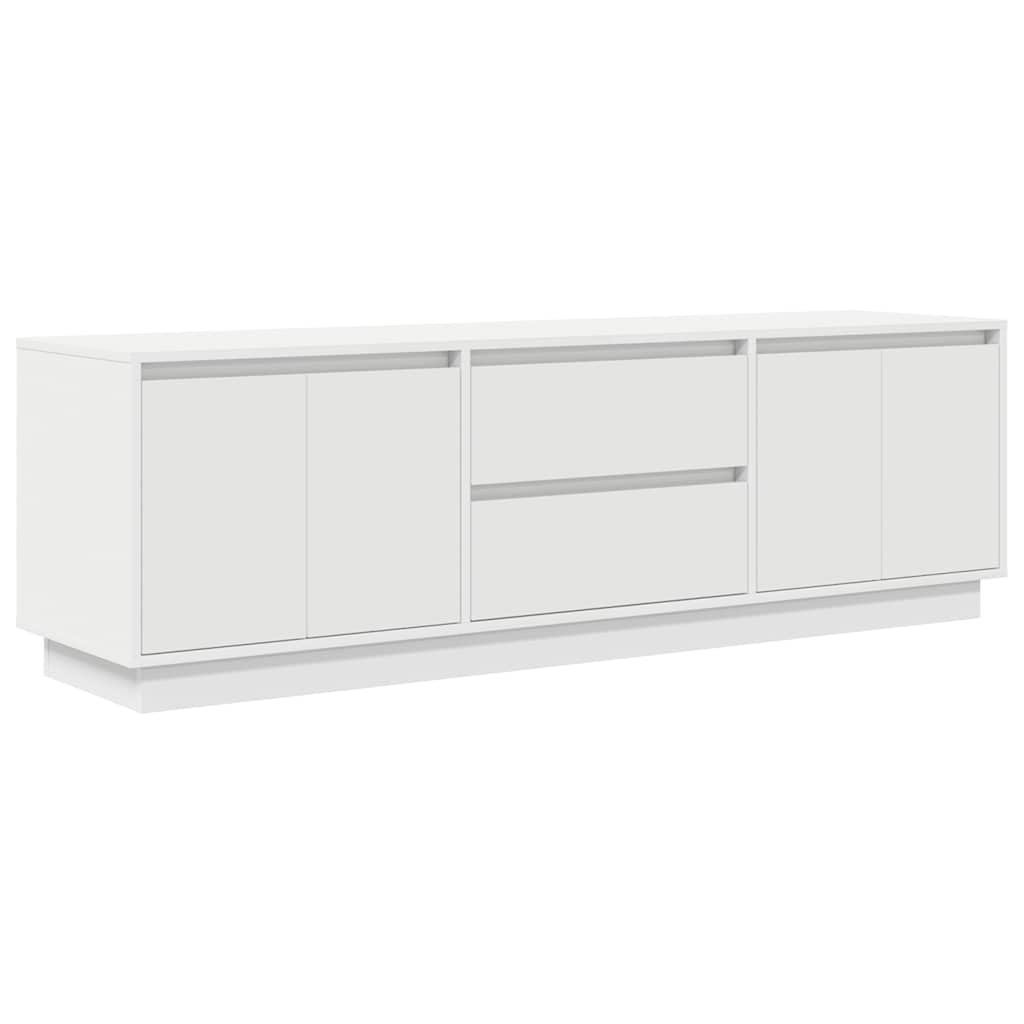 Tv-meubel met LED-verlichting 160,5x41x50 cm wit is nu te koop bij PeponiXL, paradijselijk wonen!