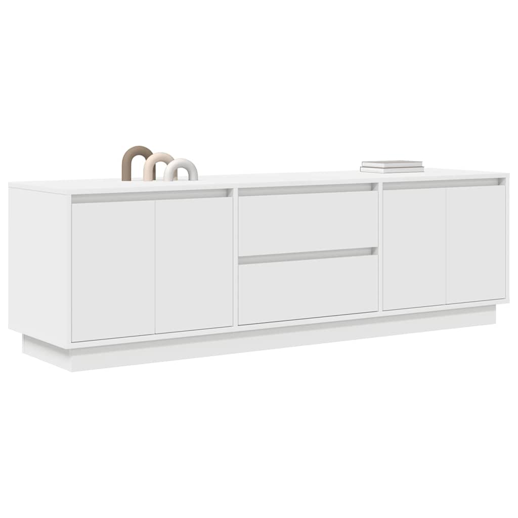 Tv-meubel met LED-verlichting 160,5x41x50 cm wit is nu te koop bij PeponiXL, paradijselijk wonen!