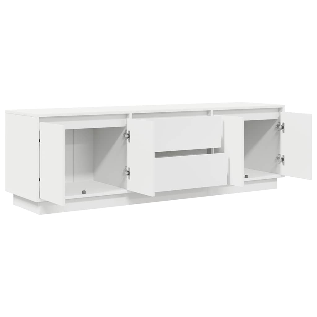Tv-meubel met LED-verlichting 160,5x41x50 cm wit is nu te koop bij PeponiXL, paradijselijk wonen!
