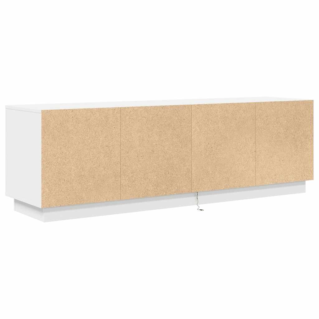 Tv-meubel met LED-verlichting 160,5x41x50 cm wit is nu te koop bij PeponiXL, paradijselijk wonen!