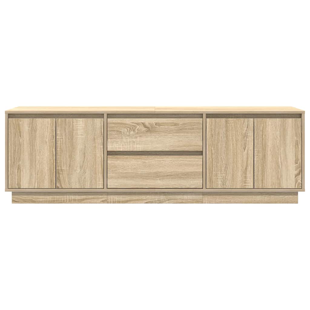 Tv-meubel met LED-verlichting 160,5x41x50 cm sonoma eikenkleur