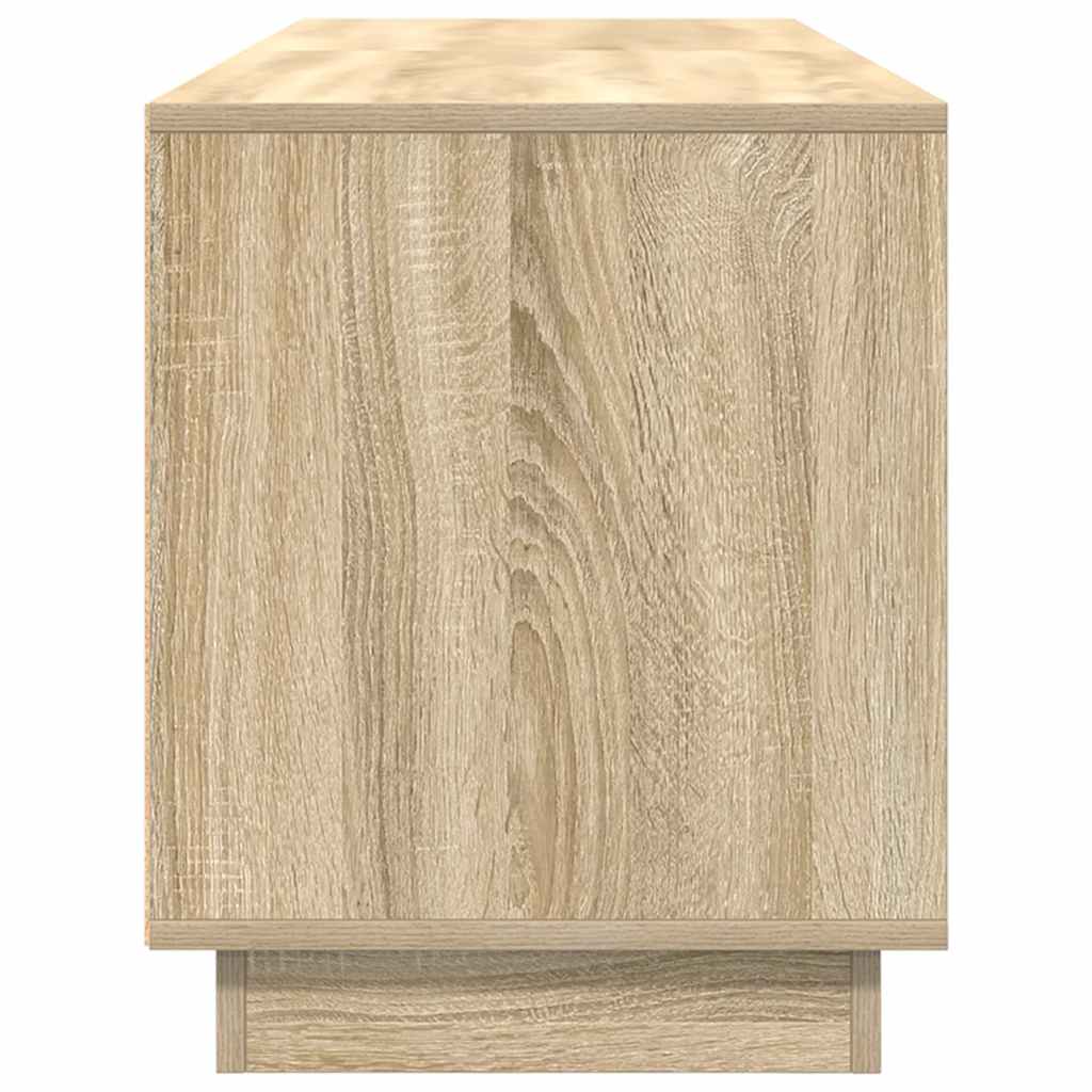 Tv-meubel met LED-verlichting 160,5x41x50 cm sonoma eikenkleur