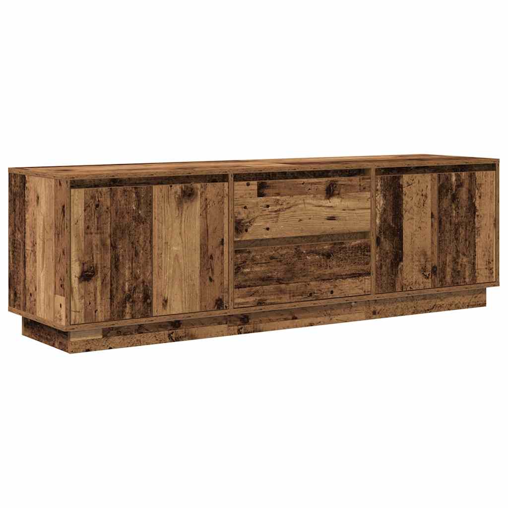 Tv-meubel met LED-verlichting 160,5x41x50 cm oud houtkleurig