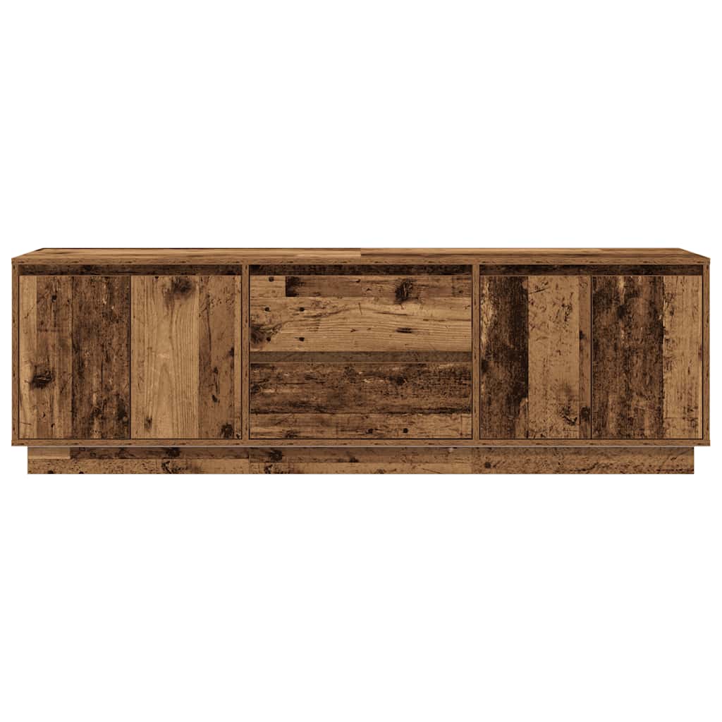 Tv-meubel met LED-verlichting 160,5x41x50 cm oud houtkleurig
