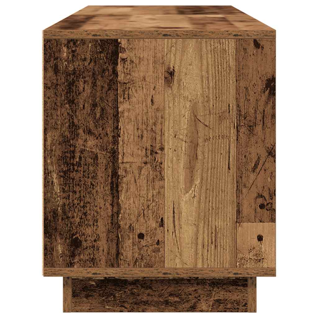 Tv-meubel met LED-verlichting 160,5x41x50 cm oud houtkleurig