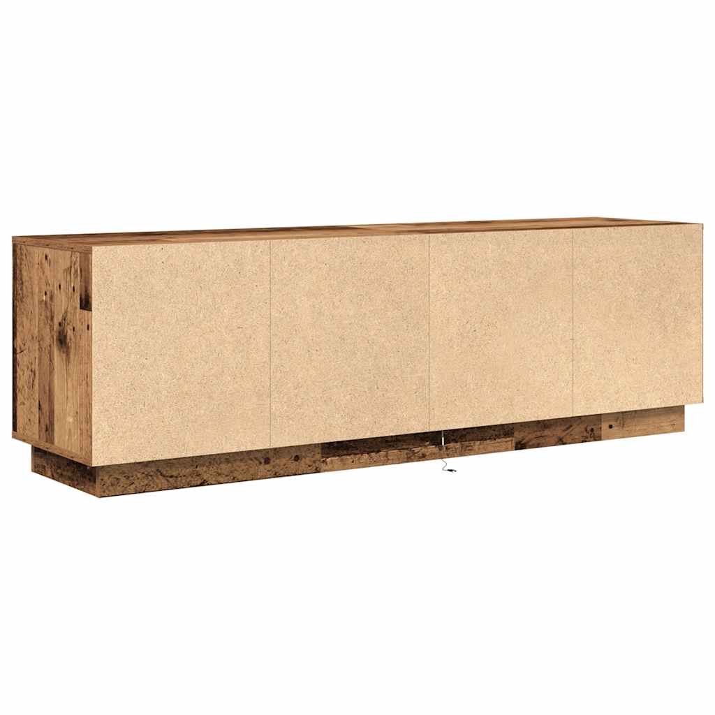 Tv-meubel met LED-verlichting 160,5x41x50 cm oud houtkleurig