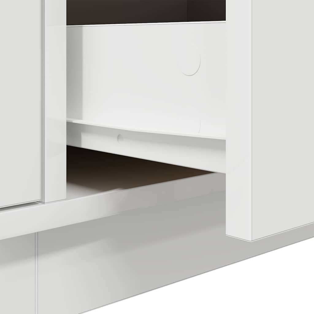 Tv-meubel met LED-verlichting 193,5x41x50 cm wit