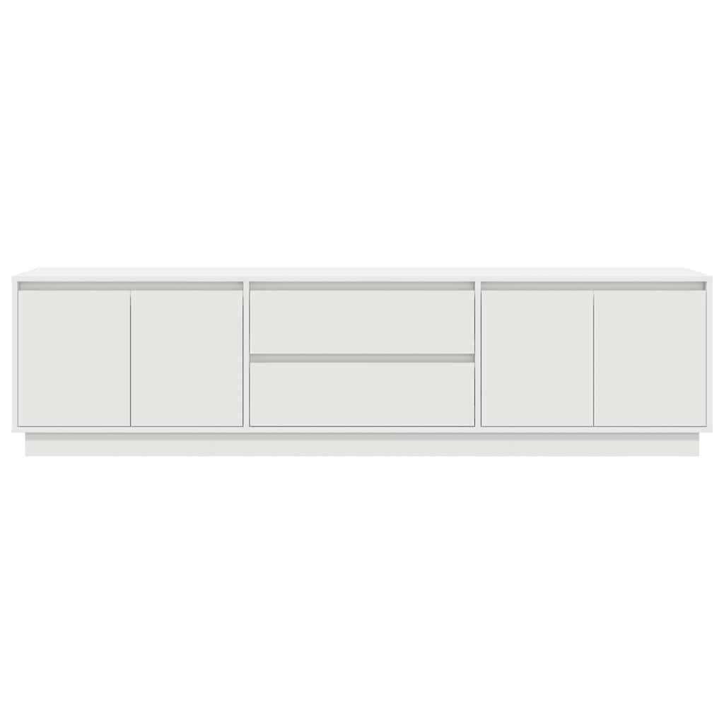 Tv-meubel met LED-verlichting 193,5x41x50 cm wit