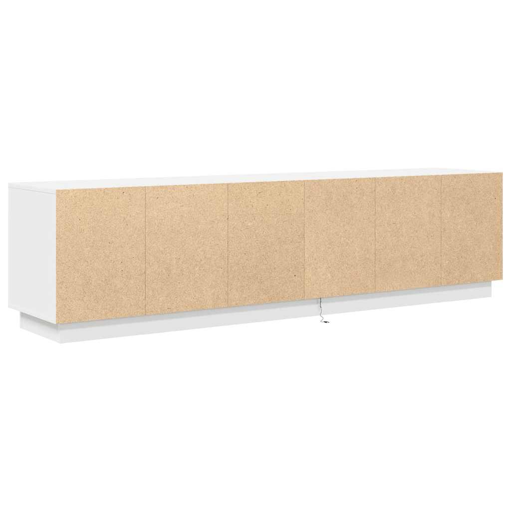Tv-meubel met LED-verlichting 193,5x41x50 cm wit
