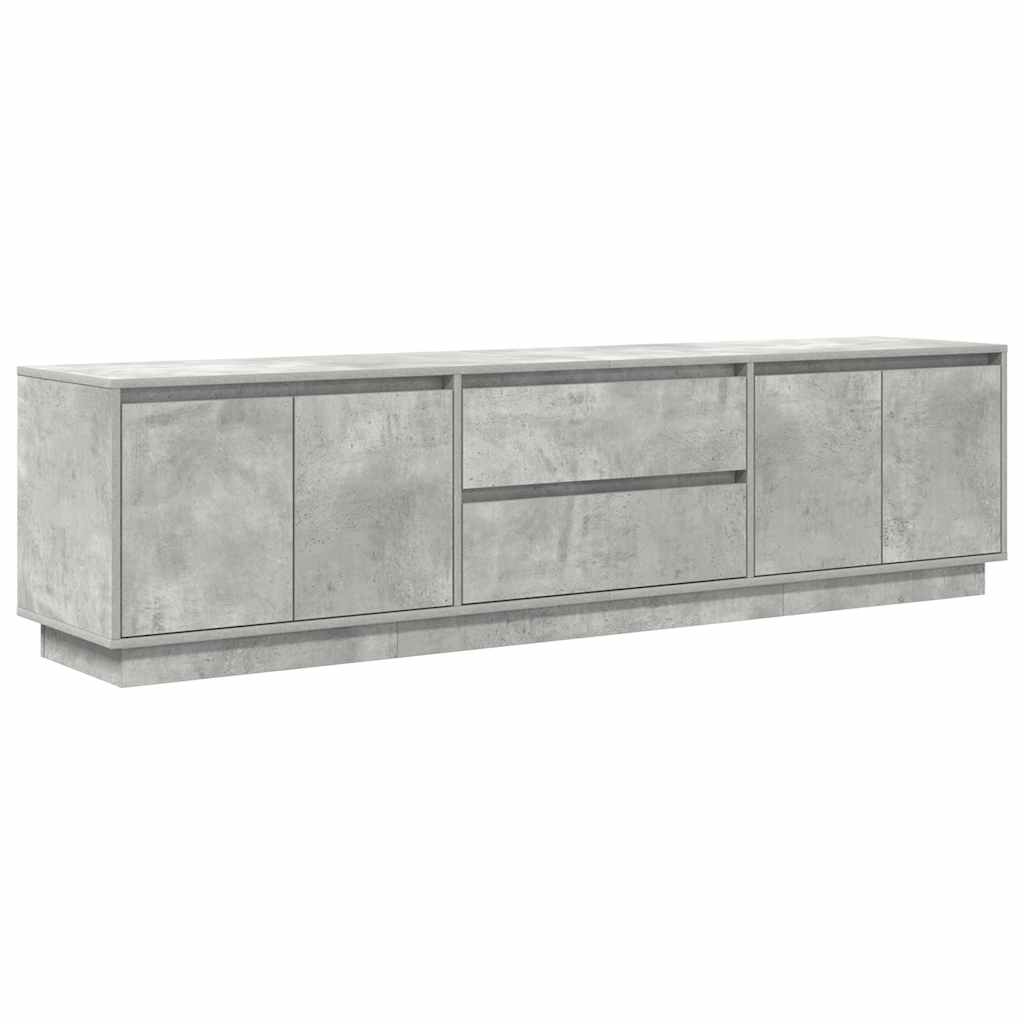 Tv-meubel met LED-verlichting 193,5x41x50 cm betongrijs
