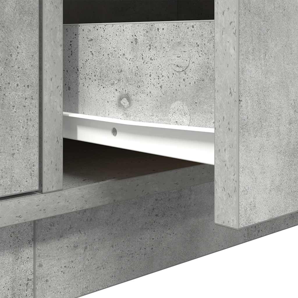Tv-meubel met LED-verlichting 193,5x41x50 cm betongrijs