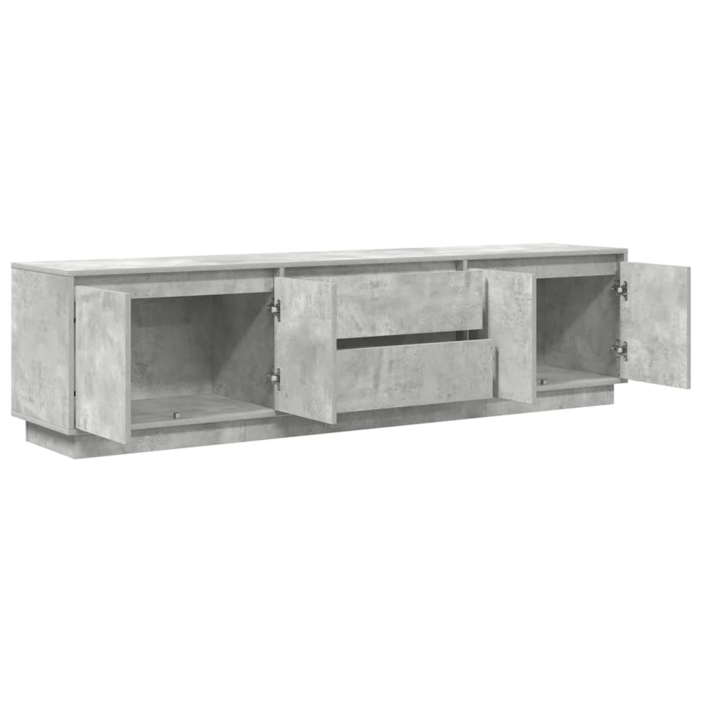 Tv-meubel met LED-verlichting 193,5x41x50 cm betongrijs