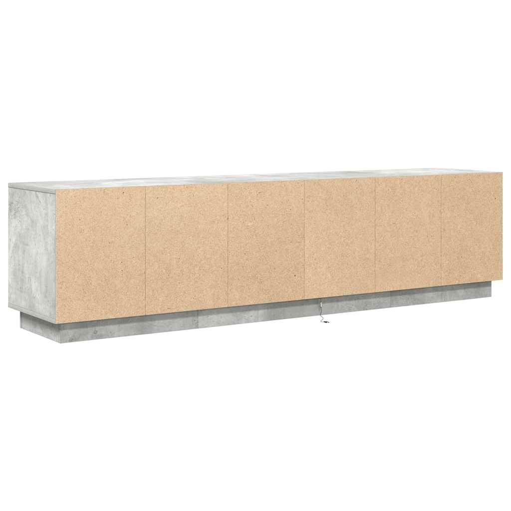 Tv-meubel met LED-verlichting 193,5x41x50 cm betongrijs