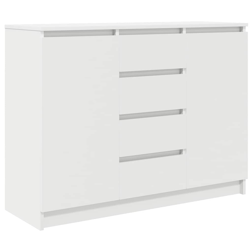 Dressoir met lades 100,5x35x76 cm spaanplaat wit is nu te koop bij PeponiXL, paradijselijk wonen!