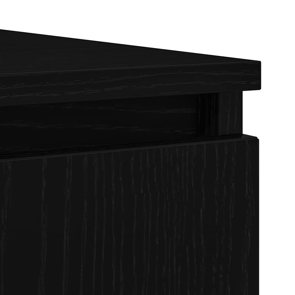 Dressoir met lades 100,5x35x76 cm spaanplaat zwart eikenkleurig is nu te koop bij PeponiXL, paradijselijk wonen!