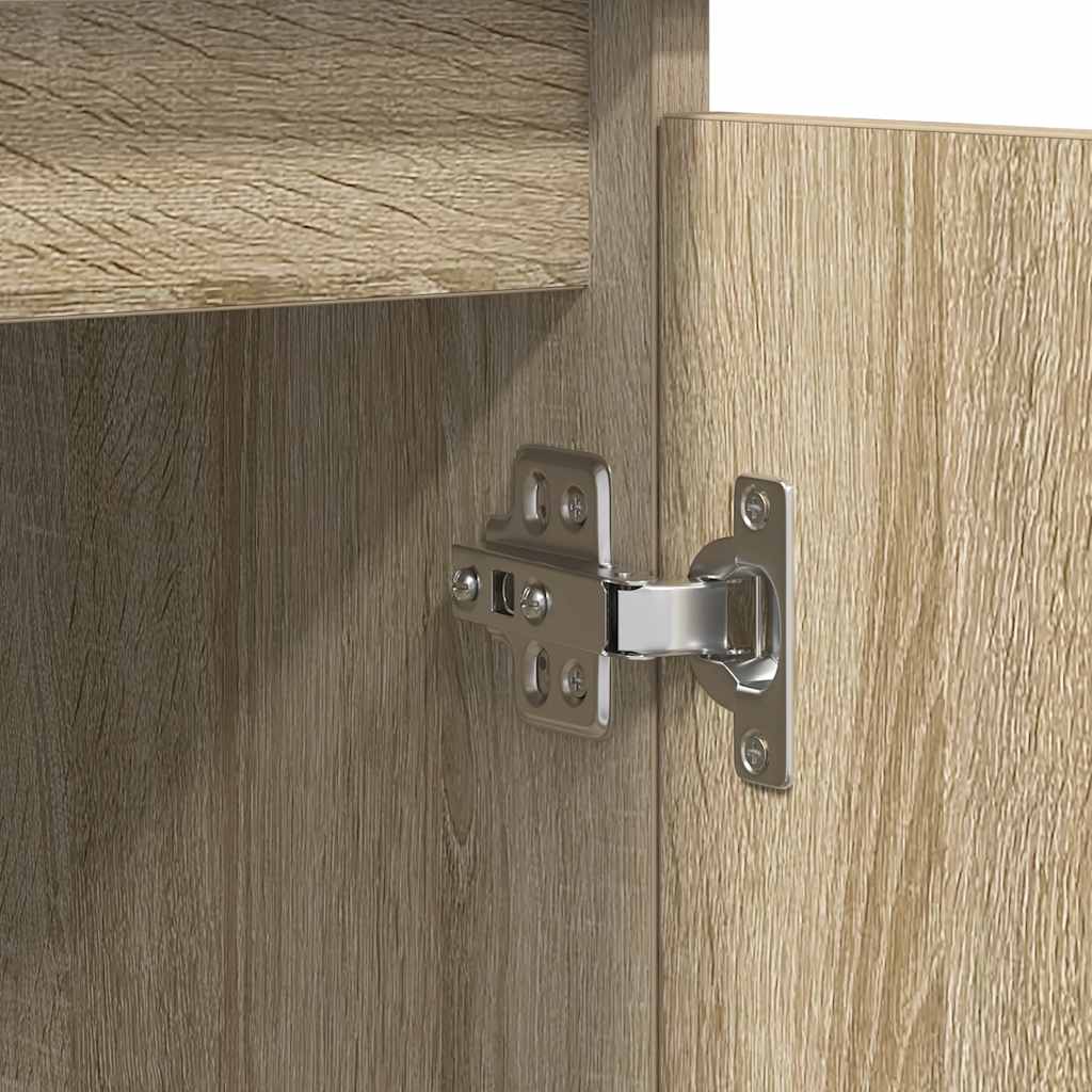 Dressoir met lades 100,5x35x76cm spaanplaat sonoma eikenkleurig is nu te koop bij PeponiXL, paradijselijk wonen!