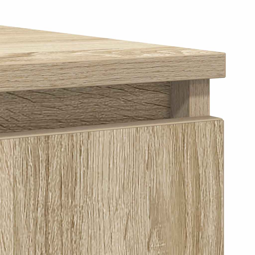 Dressoir met lades 100,5x35x76cm spaanplaat sonoma eikenkleurig is nu te koop bij PeponiXL, paradijselijk wonen!