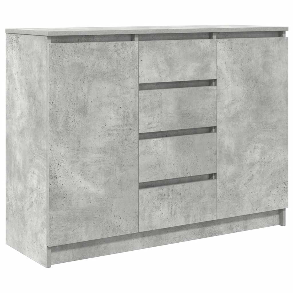 Dressoir met lades 100,5x35x76 cm spaanplaat betongrijs is nu te koop bij PeponiXL, paradijselijk wonen!