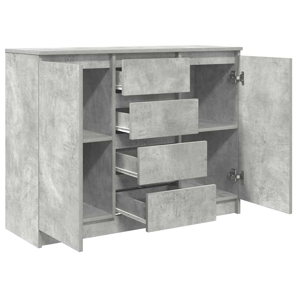 Dressoir met lades 100,5x35x76 cm spaanplaat betongrijs is nu te koop bij PeponiXL, paradijselijk wonen!