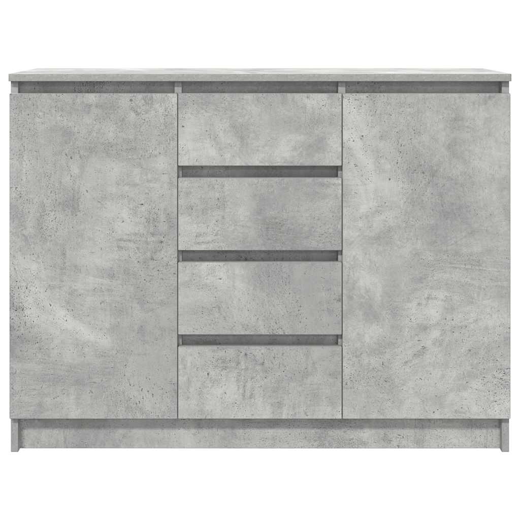 Dressoir met lades 100,5x35x76 cm spaanplaat betongrijs is nu te koop bij PeponiXL, paradijselijk wonen!