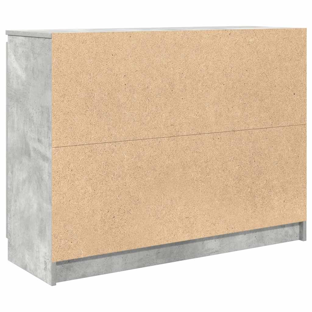 Dressoir met lades 100,5x35x76 cm spaanplaat betongrijs is nu te koop bij PeponiXL, paradijselijk wonen!