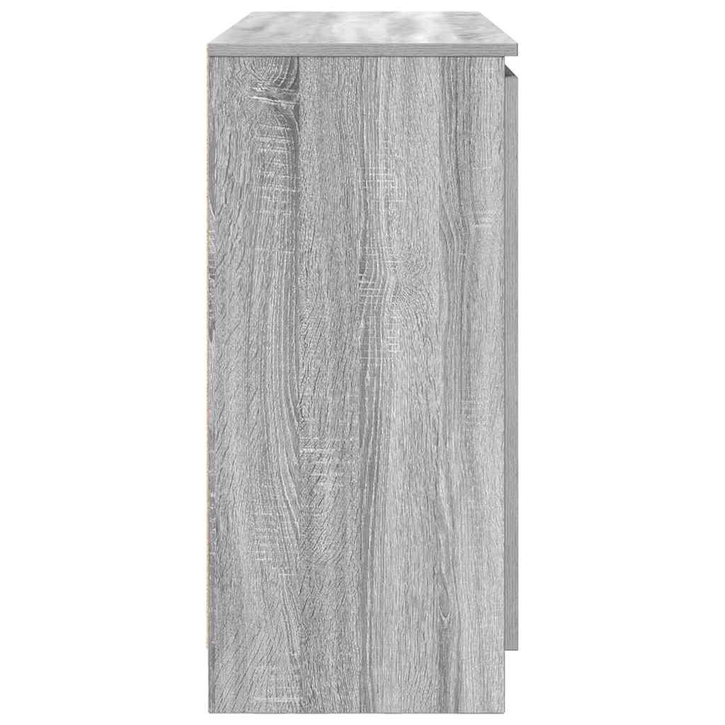 Dressoir met lades 100,5x35x76 cm spaanplaat grijs Sonoma is nu te koop bij PeponiXL, paradijselijk wonen!