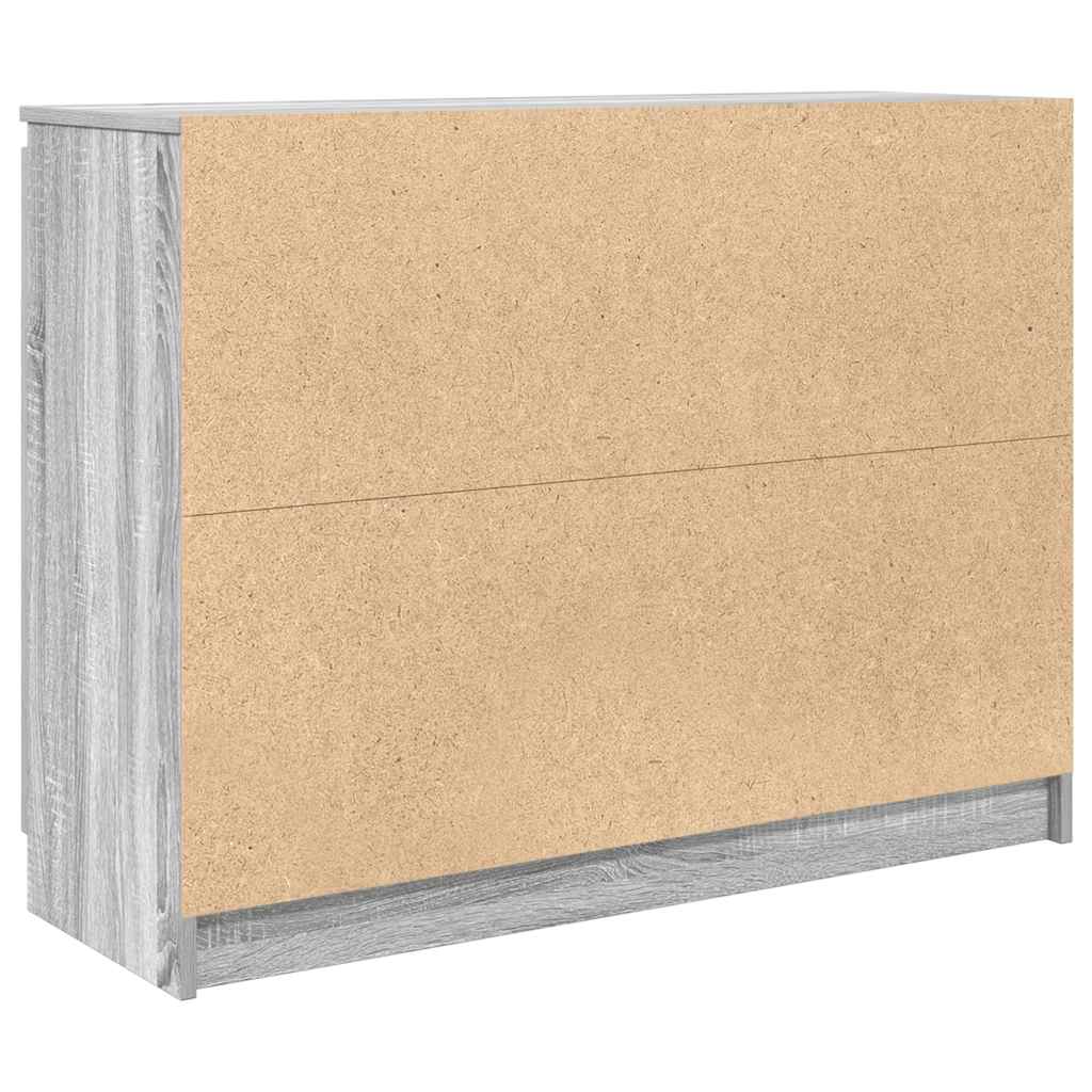 Dressoir met lades 100,5x35x76 cm spaanplaat grijs Sonoma is nu te koop bij PeponiXL, paradijselijk wonen!
