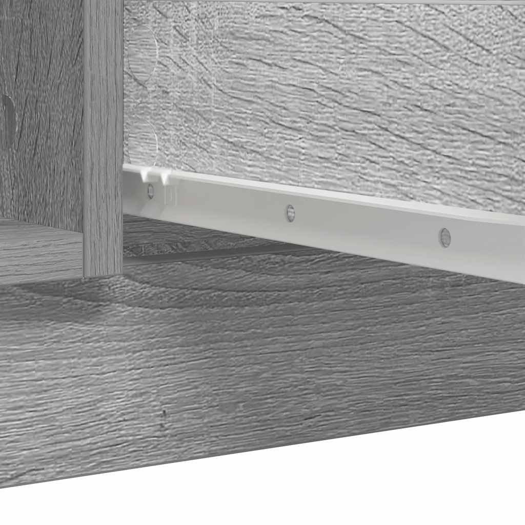 Dressoir met lades 100,5x35x76 cm spaanplaat grijs Sonoma is nu te koop bij PeponiXL, paradijselijk wonen!