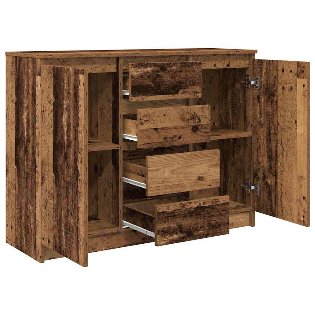 Dressoir met lades 100,5x35x76 cm spaanplaat bewerkt hout is nu te koop bij PeponiXL, paradijselijk wonen!