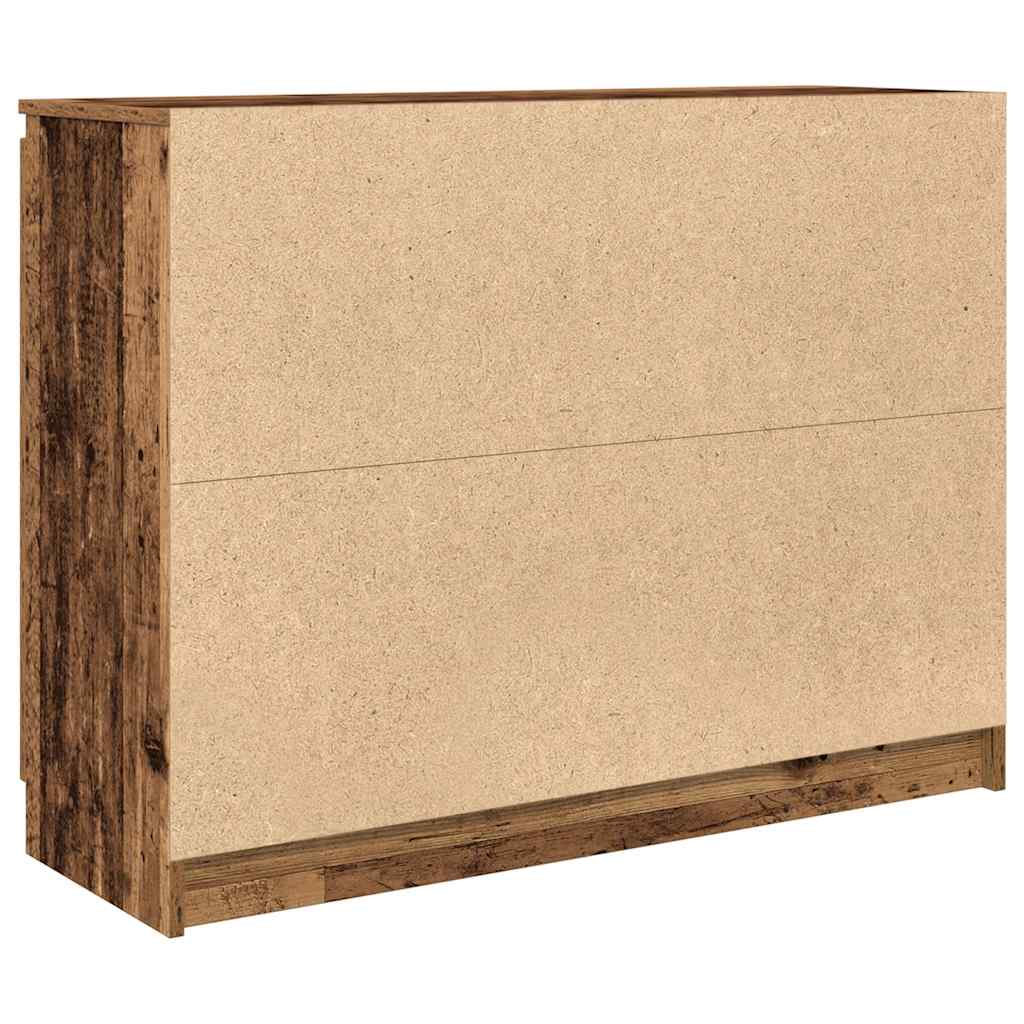 Dressoir met lades 100,5x35x76 cm spaanplaat bewerkt hout is nu te koop bij PeponiXL, paradijselijk wonen!