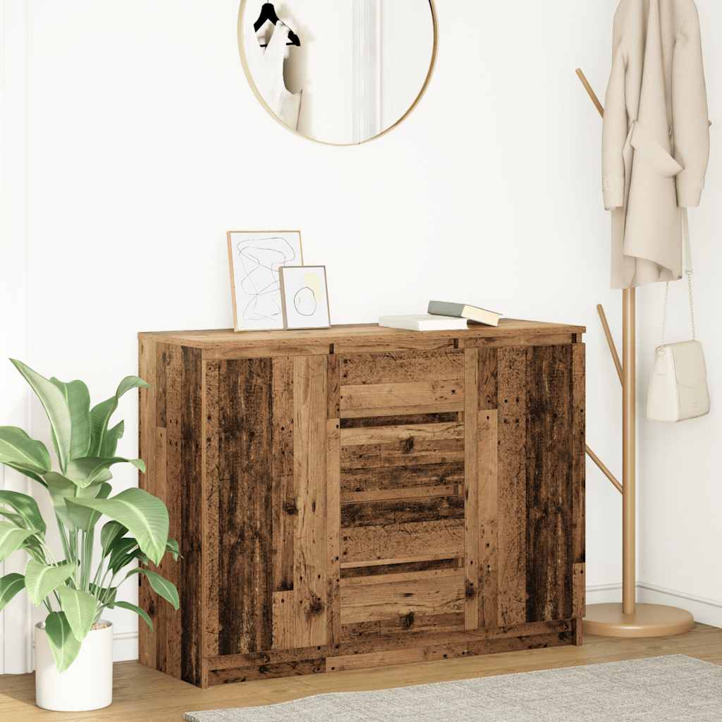 Dressoir met lades 100,5x35x76 cm spaanplaat bewerkt hout is nu te koop bij PeponiXL, paradijselijk wonen!