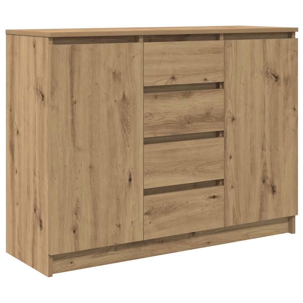 Dressoir met lades 100,5x35x76 cm spaanplaat artisanaal is nu te koop bij PeponiXL, paradijselijk wonen!