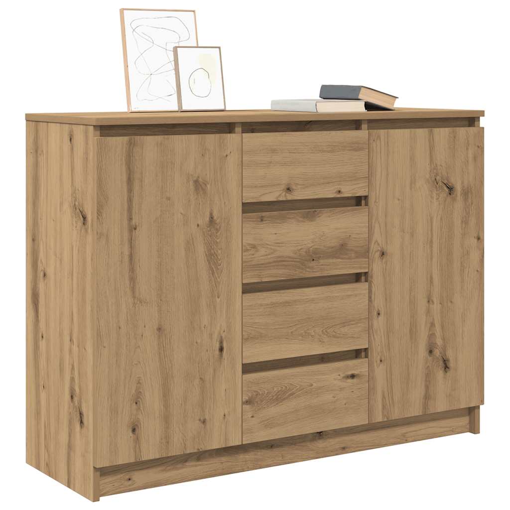 Dressoir met lades 100,5x35x76 cm spaanplaat artisanaal is nu te koop bij PeponiXL, paradijselijk wonen!