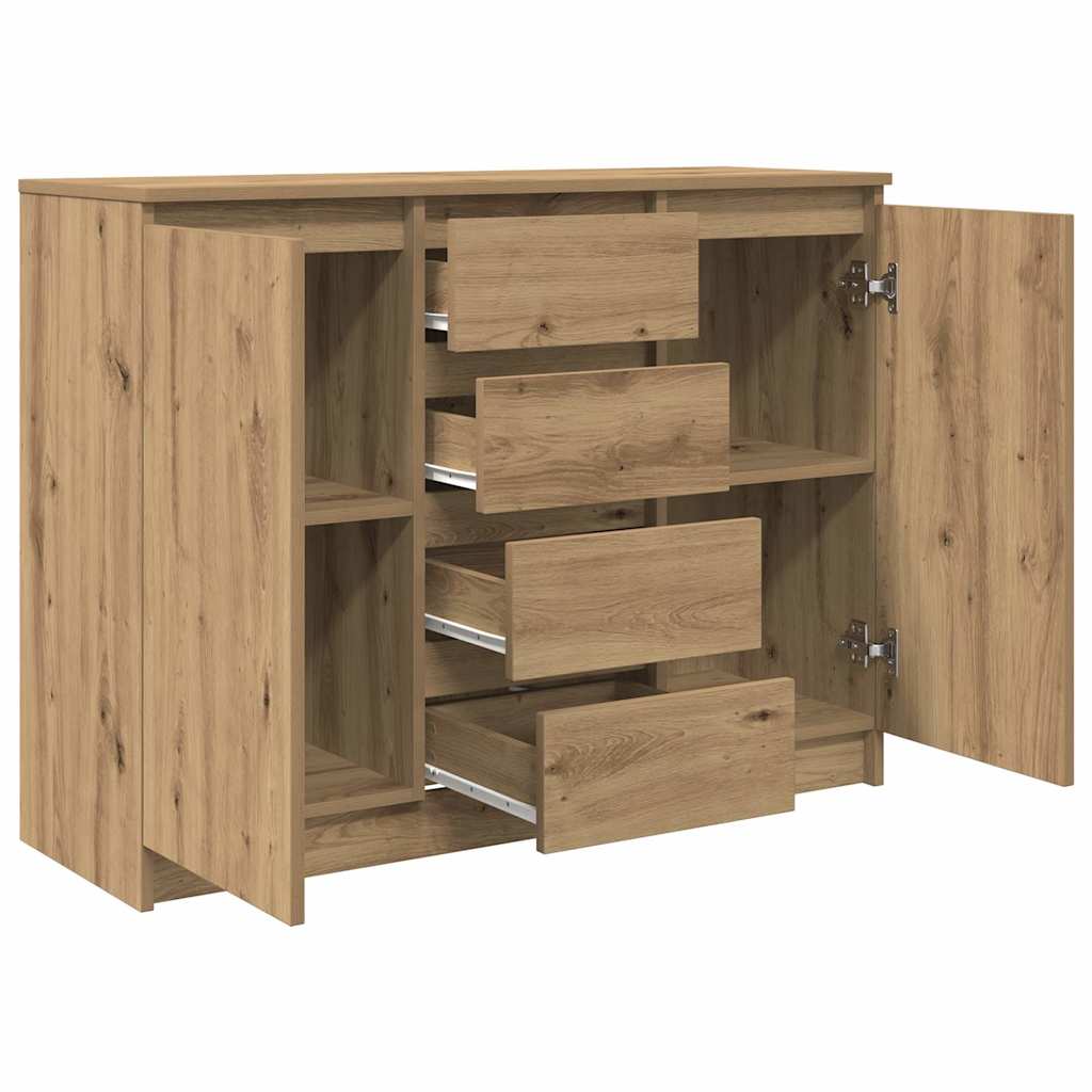 Dressoir met lades 100,5x35x76 cm spaanplaat artisanaal is nu te koop bij PeponiXL, paradijselijk wonen!