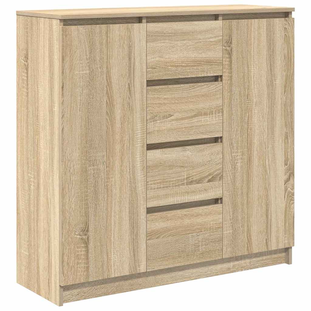 Dressoir met lades 100,5x35x98,5 cm spaanplaat sonoma is nu te koop bij PeponiXL, paradijselijk wonen!