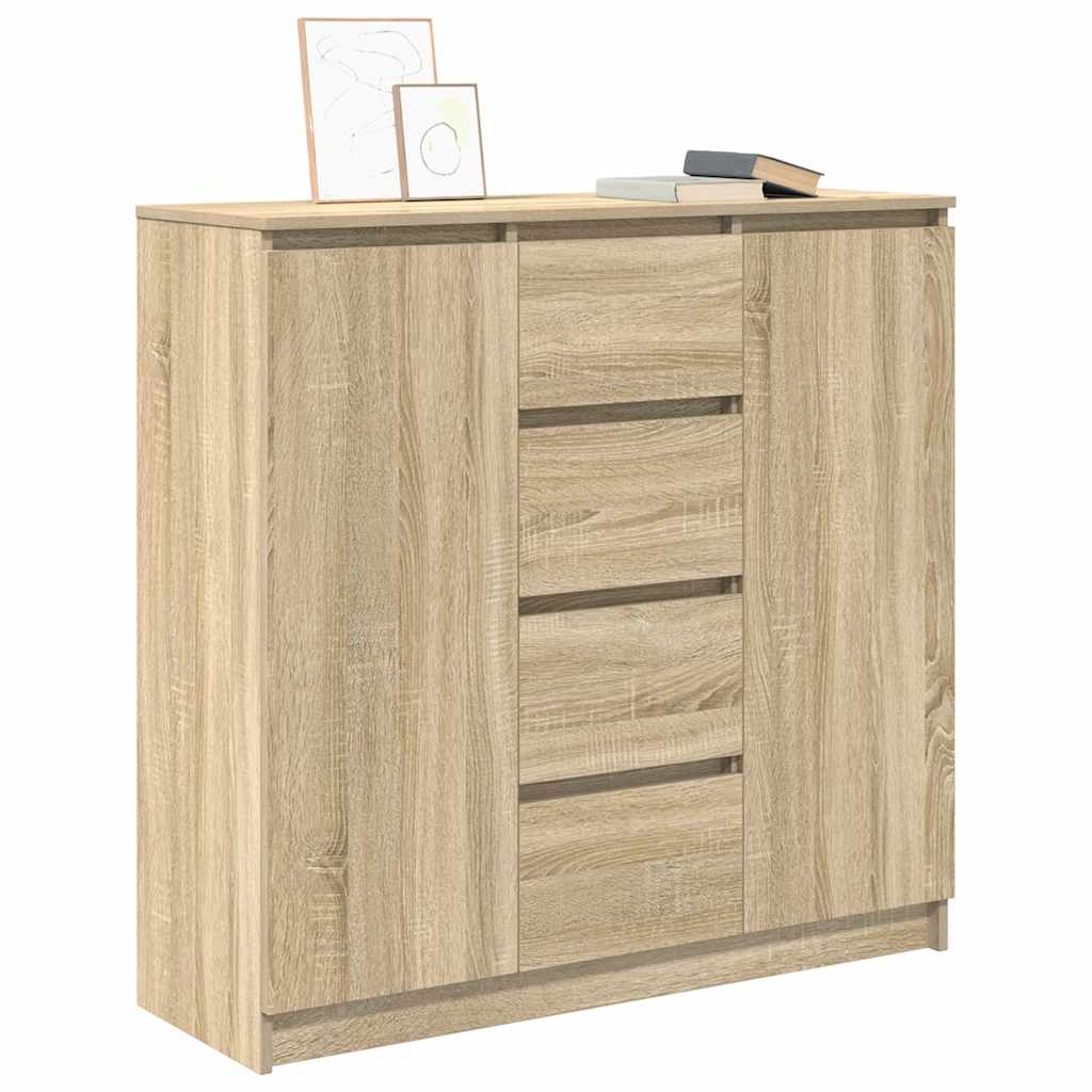 Dressoir met lades 100,5x35x98,5 cm spaanplaat sonoma is nu te koop bij PeponiXL, paradijselijk wonen!