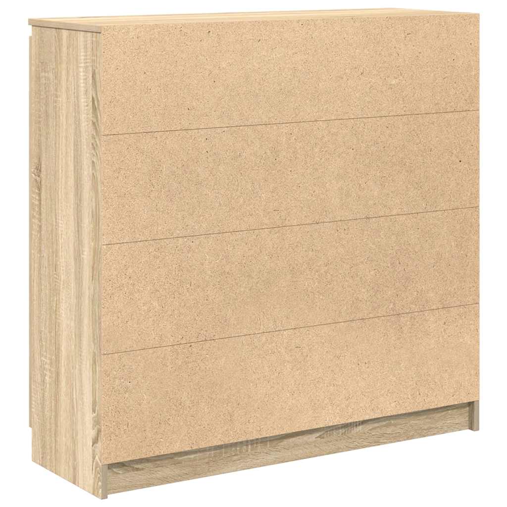 Dressoir met lades 100,5x35x98,5 cm spaanplaat sonoma is nu te koop bij PeponiXL, paradijselijk wonen!