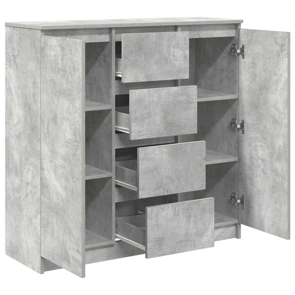 Dressoir met lades 100,5x35x98,5 cm spaanplaat betongrijs is nu te koop bij PeponiXL, paradijselijk wonen!