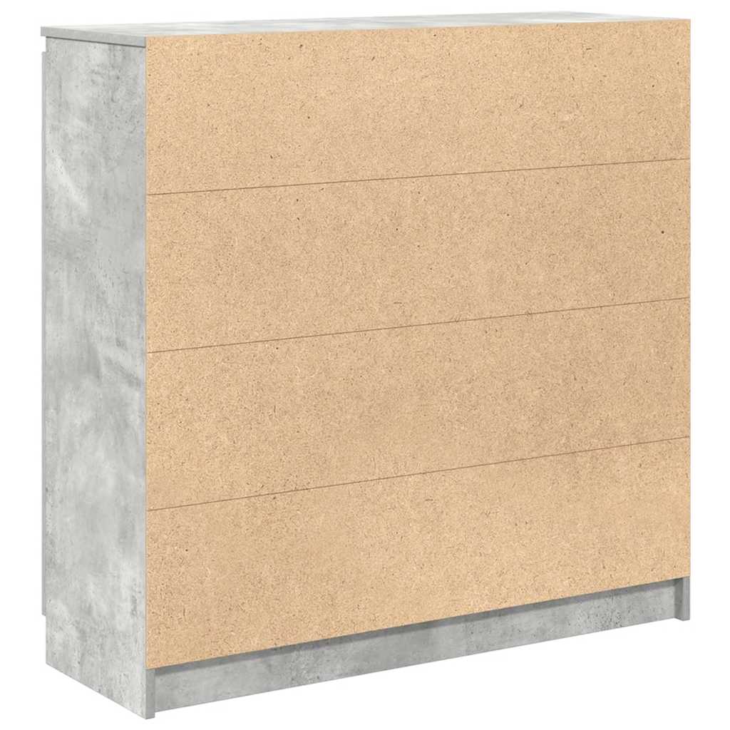 Dressoir met lades 100,5x35x98,5 cm spaanplaat betongrijs is nu te koop bij PeponiXL, paradijselijk wonen!