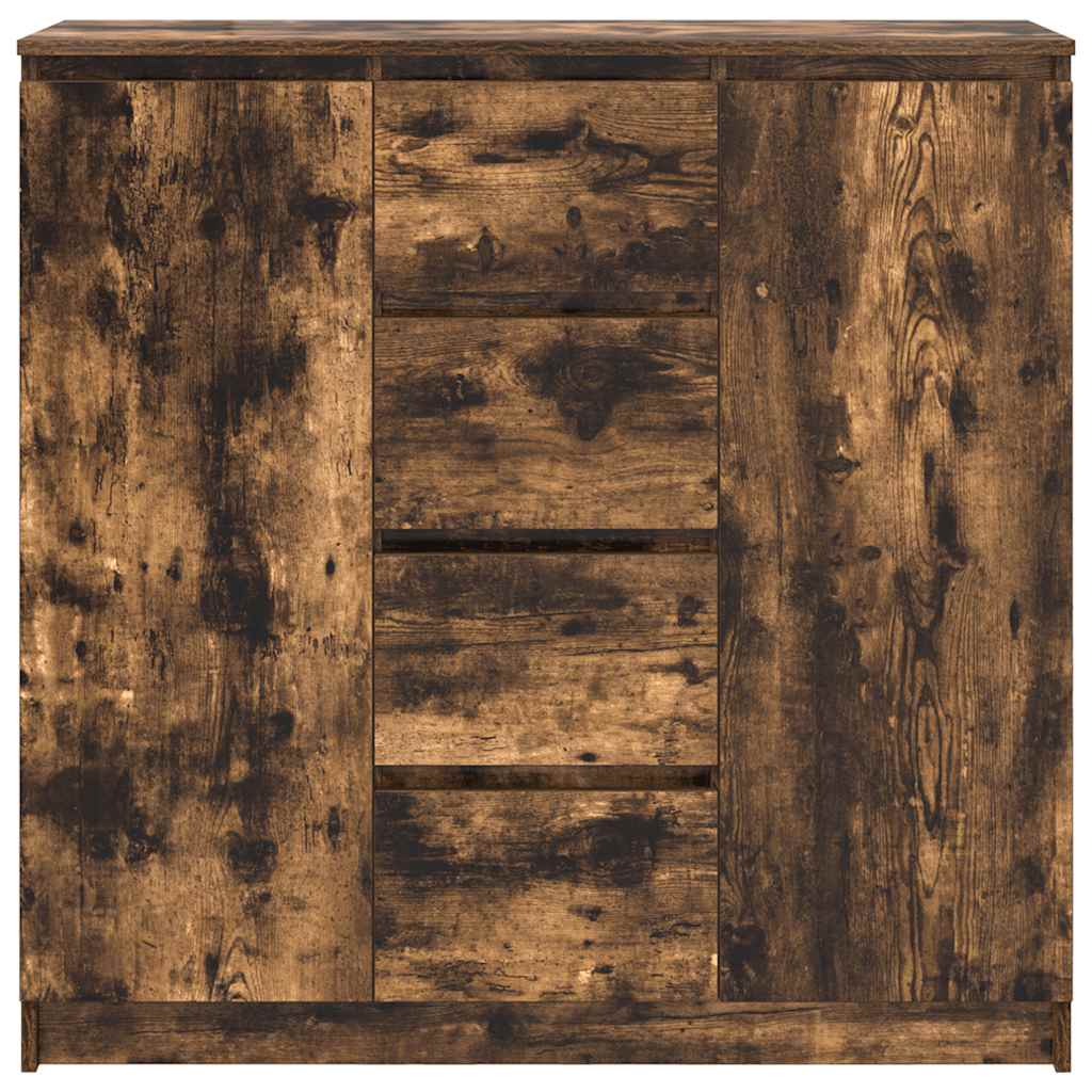 Dressoir met lades 100,5x35x98,5cm spaanplaat gerookt eikenhout is nu te koop bij PeponiXL, paradijselijk wonen!