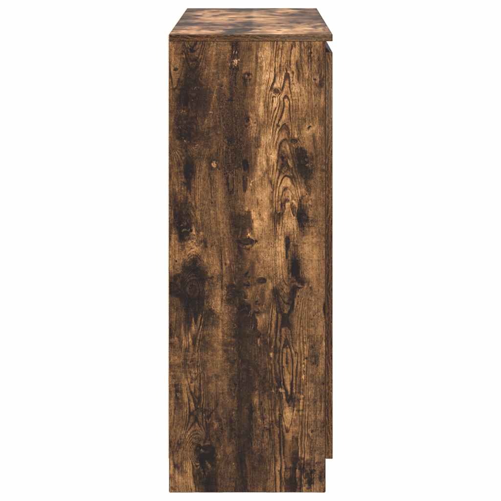 Dressoir met lades 100,5x35x98,5cm spaanplaat gerookt eikenhout is nu te koop bij PeponiXL, paradijselijk wonen!