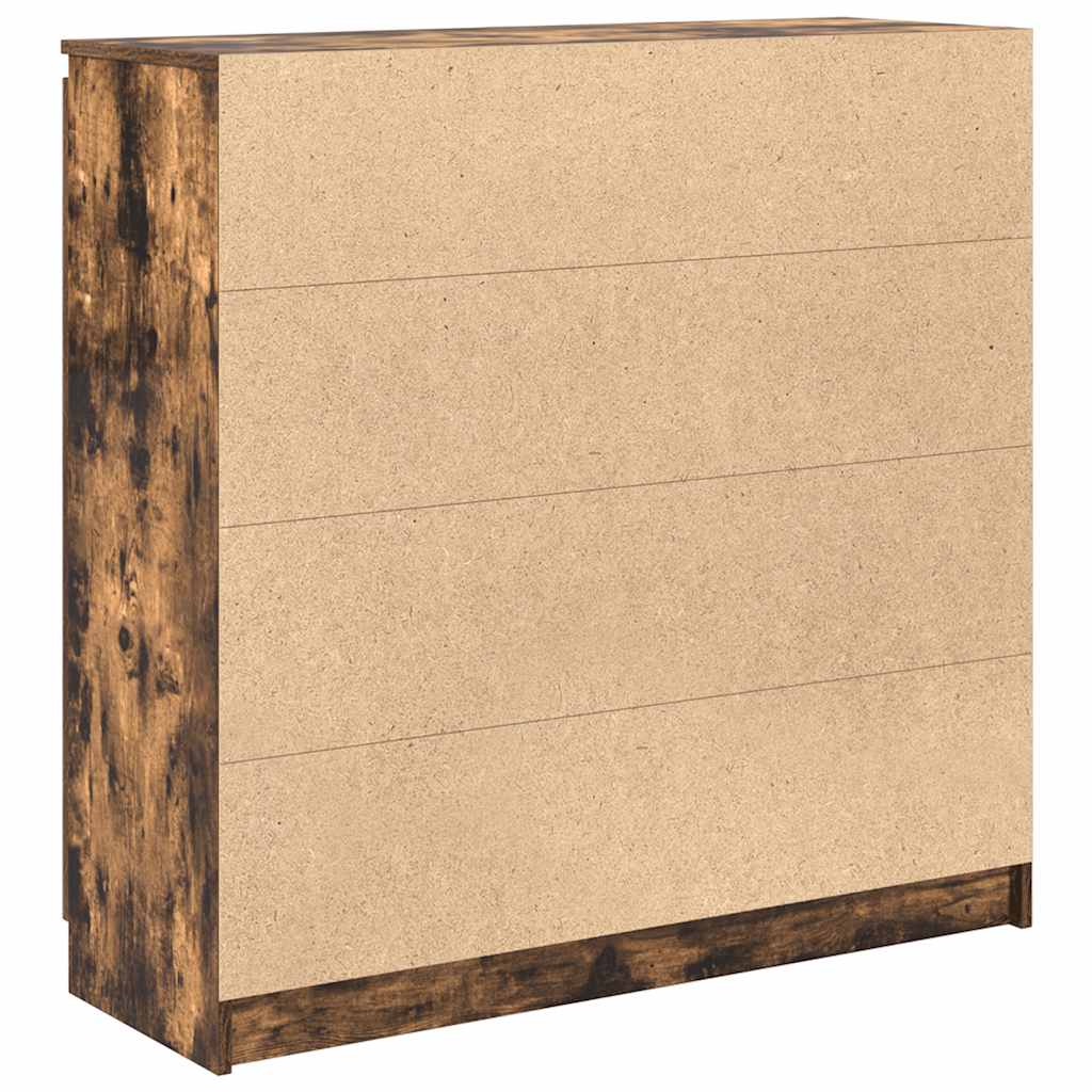 Dressoir met lades 100,5x35x98,5cm spaanplaat gerookt eikenhout is nu te koop bij PeponiXL, paradijselijk wonen!
