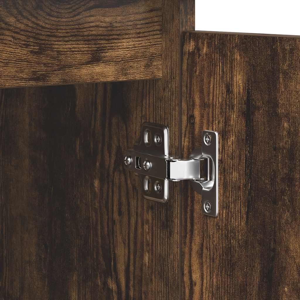 Dressoir met lades 100,5x35x98,5cm spaanplaat gerookt eikenhout is nu te koop bij PeponiXL, paradijselijk wonen!