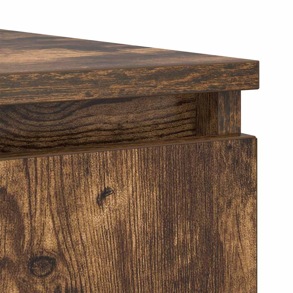 Dressoir met lades 100,5x35x98,5cm spaanplaat gerookt eikenhout is nu te koop bij PeponiXL, paradijselijk wonen!