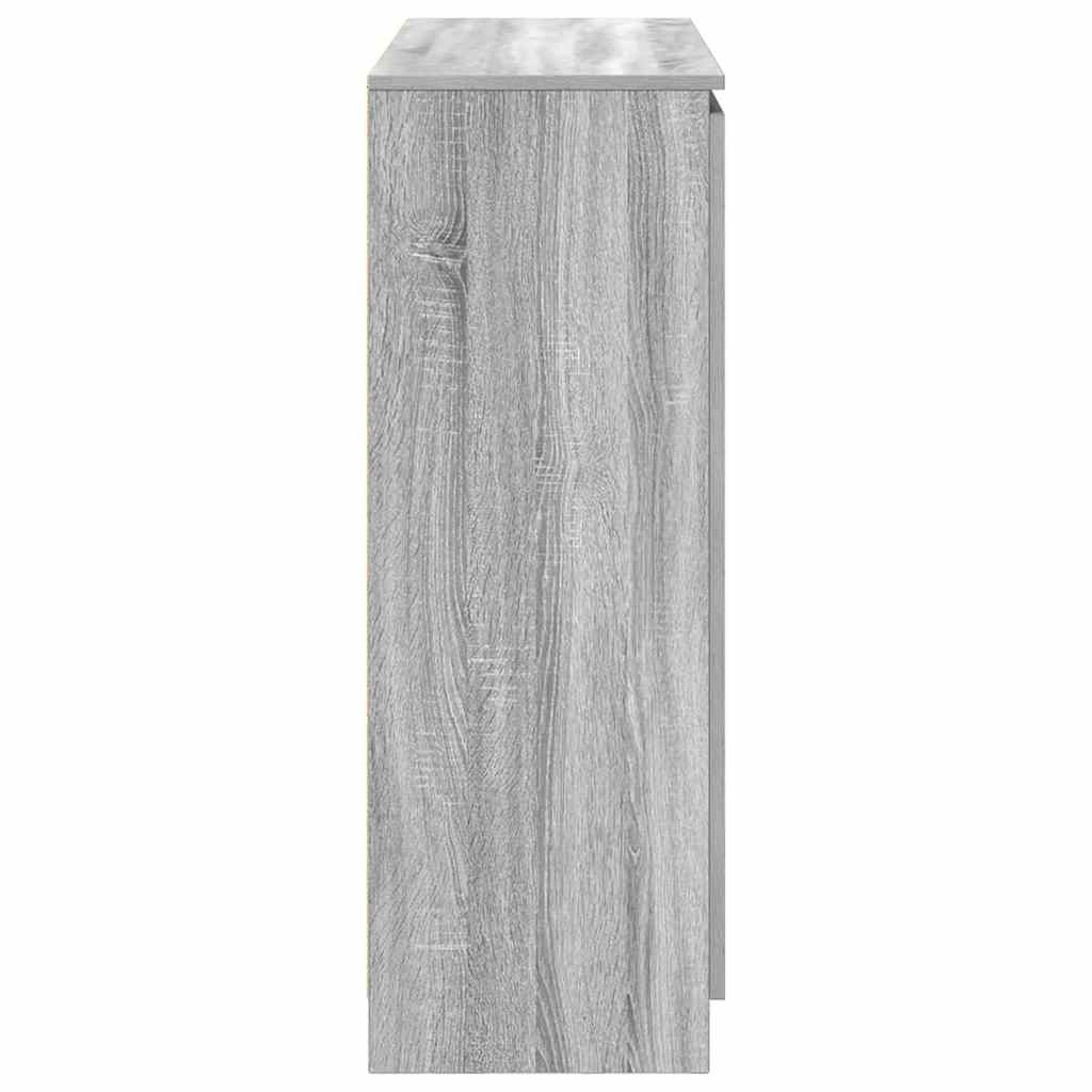 Dressoir met lades 100,5x35x98,5 cm spaanplaat grijs Sonoma is nu te koop bij PeponiXL, paradijselijk wonen!